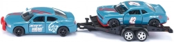 Siku set 1:55 – towing vehicle DODGE Charger with trailer and racing DODGE Challenger SRT