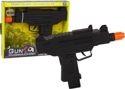 Children's black toy gun with sound and vibration