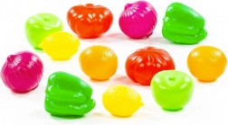 sada potravín z prírody – ovocie a zelenina 6 cm, 12 ks