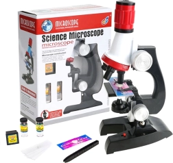Large battery-powered microscope for a young scientist