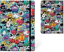 A5 Notebook with Hard Cover, Graffiti Design