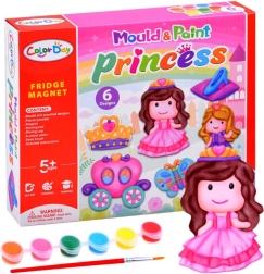 Creative kit for making plaster magnets – princesses