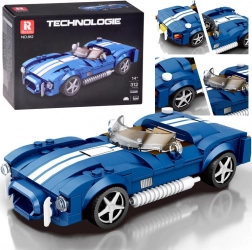 Technical Building Set – Blue Sports Roadster, 312 Pieces
