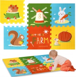 Humbi penasta puzzle podloga 1,5 cm XXL živalice, 6 delov, 165 × 112 cm