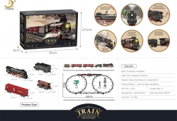 Retro train with lights, sounds, and smoke 207 cm