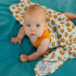 Tommy Lise muszlin pelenka Kék Leopárd szett 2 db