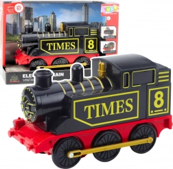 Electric retro locomotive with lights and sounds