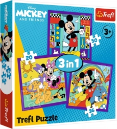 Puzzle 3u1 Mickey Mouse i prijatelji (20, 36, 50 dijelova) Trefl