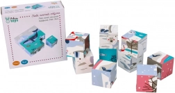 Wooden Block Mushroom Arctic Animals