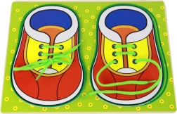 Giocattolo educativo in legno Impariamo ad allacciare le scarpe