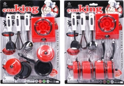Børneservice med komfur – køkkensæt til små kokke