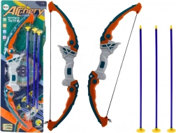 Otroški lok z nastavki s priseski zeleno-oranžen, 3 kosi