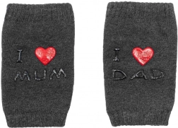 Ginocchiere per bambini con ABS I love Mum & Dad – grafite