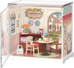 RoboTime 3D lesena sestavljanka mini medena čajna hišica