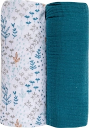 Muslin Diapers 2pcs Turquoise