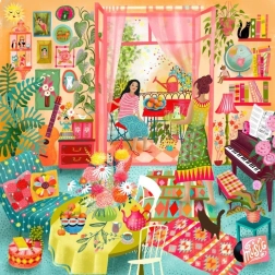 Puzzle quadrato Camera musicale con balcone 1000 pezzi