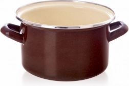 Enamelled Pot BROWN 18 cm, 2 l