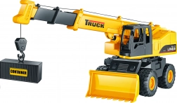 Schwungrad-Kran mit Effekten und Container 31 cm