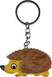 Portachiavi a forma di riccio in legno