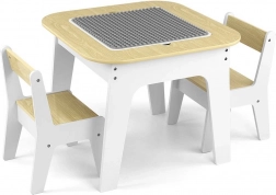 Children's table and chairs MILLY MALLY Olaf Blocks, white