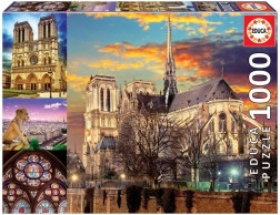 Puzzel Notre Dame collage 1000 stukjes