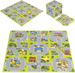 Pena igralna podloga mesto 90,5 × 90,5 cm, 21 kosov ECOTOYS