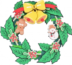 Woodcraft fa 3D kirakó karácsonyi koszorú