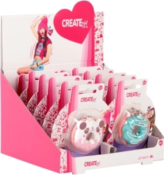 Create It! donut lip balm with keychain – pink
