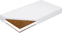 Materasso per culla New Baby Standard 80 × 40 × 8 cm cocco–schiuma–cocco, bianco