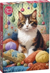 Puzzle Gatto con gomitoli di lana 1000 pezzi