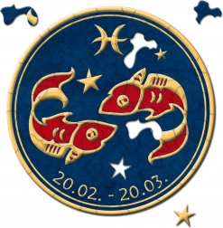 Round Zodiac Puzzle: Pisces 33 Pieces