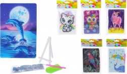 kreatív diamond painting készlet 10 × 15 cm állvánnyal