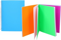 Spiral Ruled A4 Notebook, 100 Sheets, 4 in 1