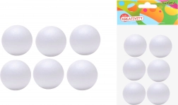 Decorative Polystyrene Balls 3 cm, 6 pcs