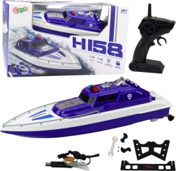 Police Remote Control Motorboat Blue