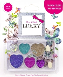 Ombretti cremosi con glitter e pennello per bambini