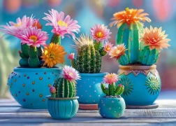 Puzzle CHERRY PAZZI Fuochi d'artificio di cactus in fiore 1000 pezzi