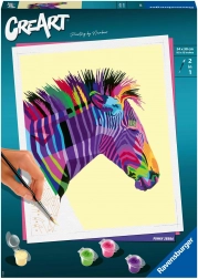 creart: pittura secondo i numeri – funky zebra