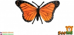Decorative monarch butterfly, plastic, 11 cm