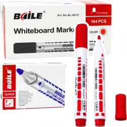 Red Whiteboard Markers, 12 pcs