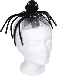 Karneváli fejpánt fekete pókkal