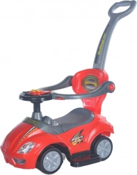 Kinderloopfiets met duwstang 3-in-1 BABY MIX Mega Car rood