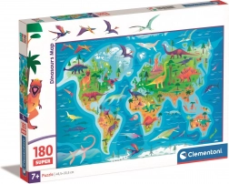 Clementoni puzzel dinosauruskaart 180 stukjes
