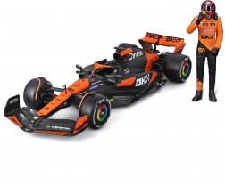 bburago 1:24 formula 1 mclaren mcl38 2024 avec figurine de pilote