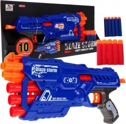 6-barrel kids' blaster BLAZE STORM with 10 foam darts, manual