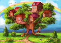 Tree Houses Puzzle 1000 Pieces