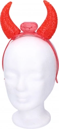 Cerchietto con corna da diavolo luminose e glitterate