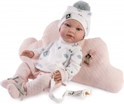 Realistična dojenčkova punčka s celovinilnim telesom - 42 cm