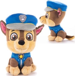 Peluche PAW PATROL Chase en pull de Noël 26 cm