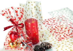 Cellophane Bag Transparent Star 18x50 cm